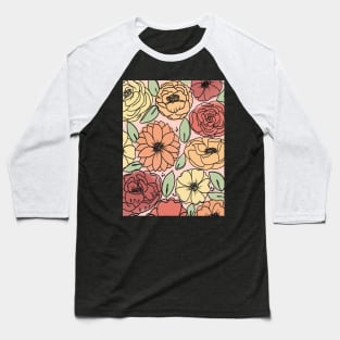 Autumn Florals Baseball T-Shirt